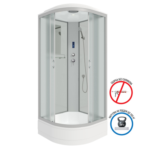 Душевая кабина Niagara Classic 33021424P 100х100 четверть круга с крышей ориентация универсальная - фото 2